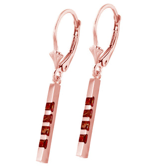 Evergreen Harmony Garnet Leverback Earrings