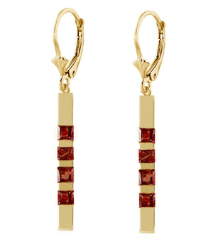 Evergreen Harmony Garnet Leverback Earrings