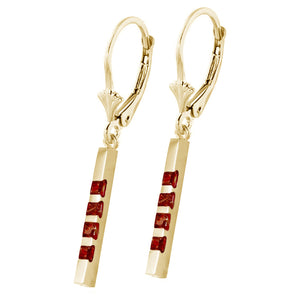 Evergreen Harmony Garnet Leverback Earrings