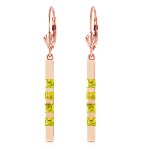 Evergreen Harmony Peridot Leverback Earrings