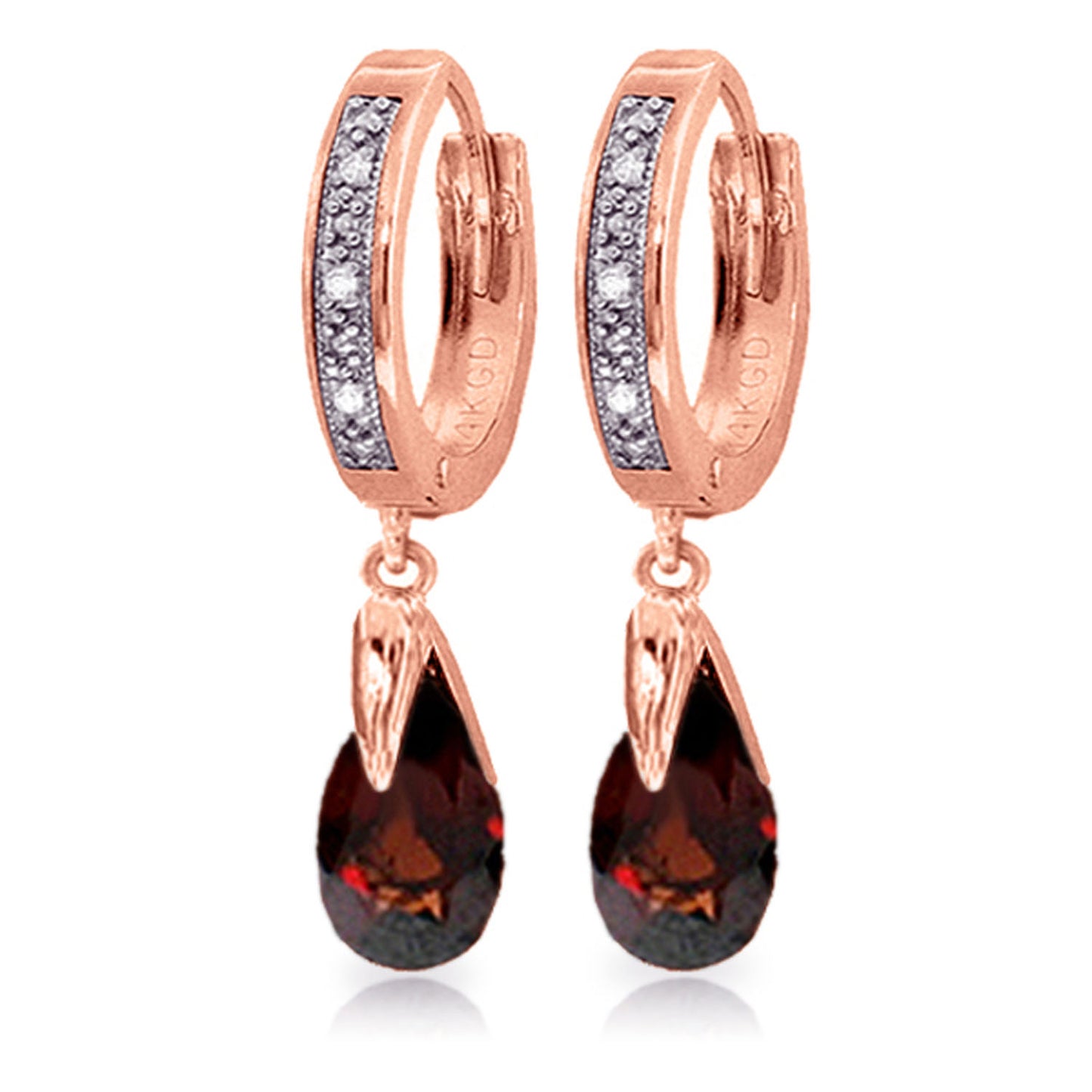 Moonlit Serenity Garnet Earrings