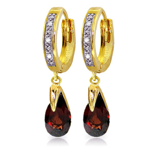Moonlit Serenity Garnet Earrings
