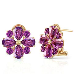 Royal Crest Amethyst French Clip Earrings