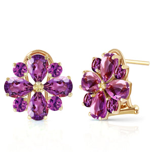 Royal Crest Amethyst French Clip Earrings