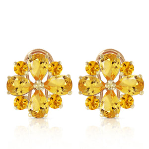 Royal Crest Citrine French Clip Earrings