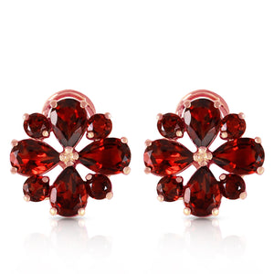 Royal Crest Garnet French Clip Earrings