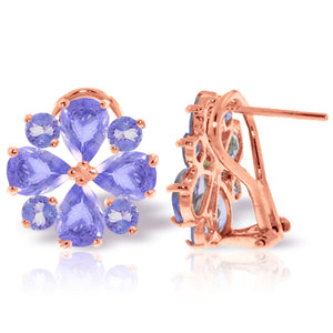 Royal Crest Tanzanite French Clip Earrings