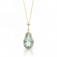 Lunar Glow Green Amethyst Necklace