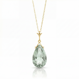Lunar Glow Green Amethyst Necklace