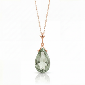Lunar Glow Green Amethyst Necklace