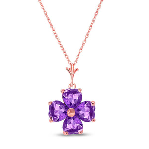 Elegant Petal Amethyst Necklace