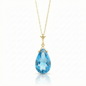 Lunar Glow Blue Topaz Necklace