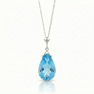 Lunar Glow Blue Topaz Necklace
