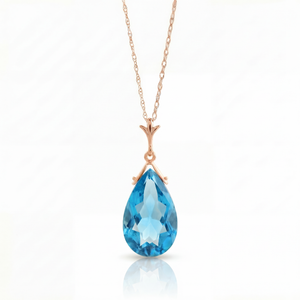 Lunar Glow Blue Topaz Necklace