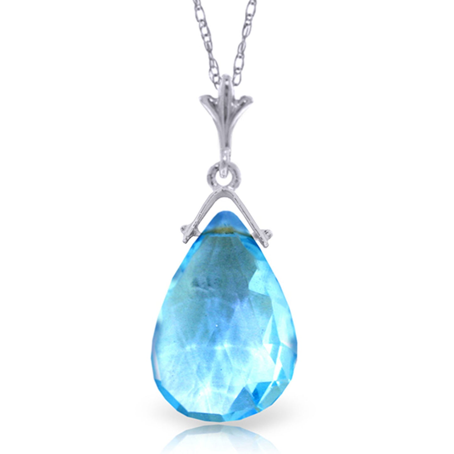 Lunar Glow Blue Topaz Necklace
