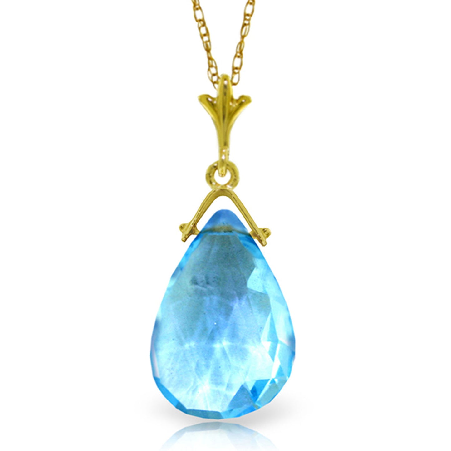 Lunar Glow Blue Topaz Necklace