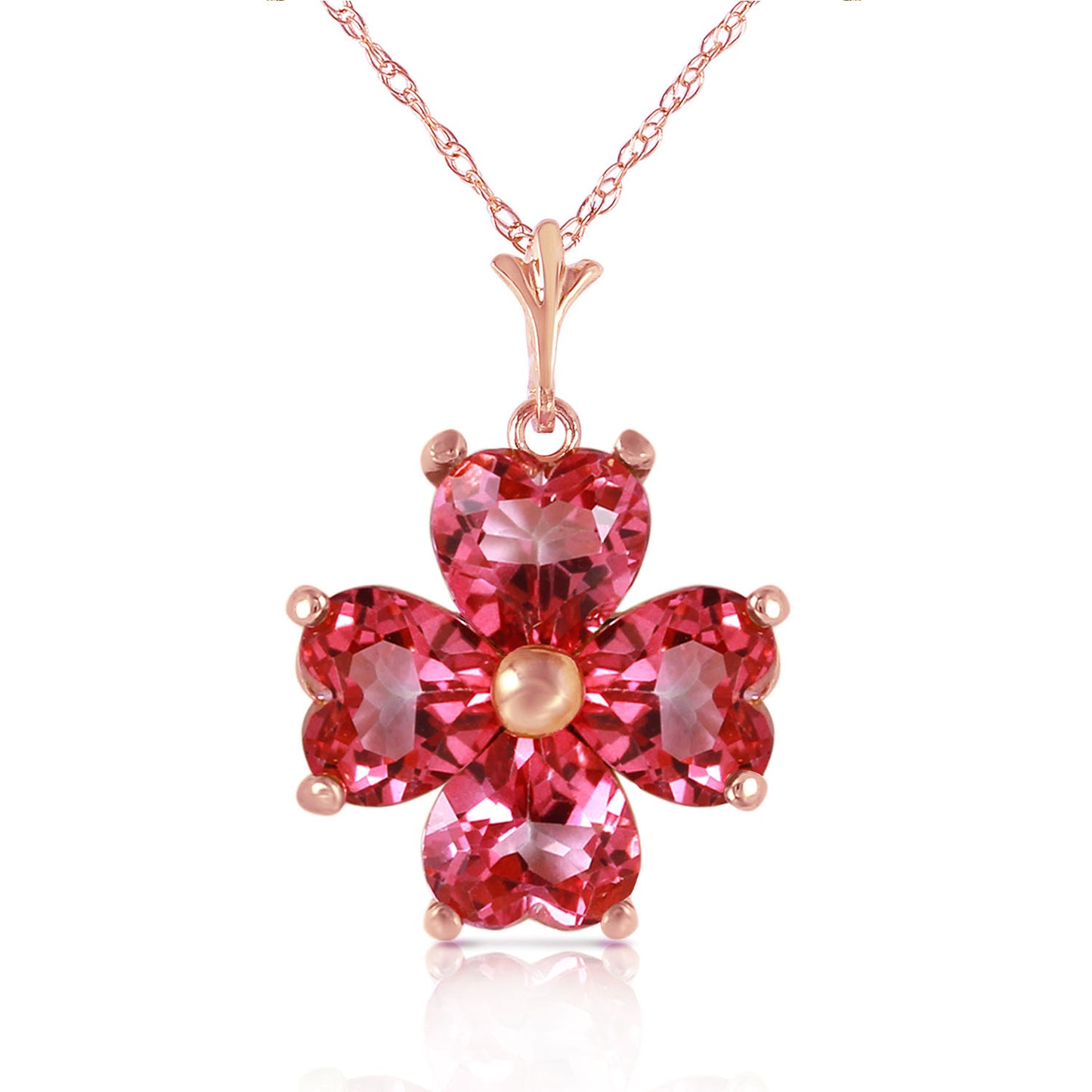 Elegant Petal Pink Topaz Necklace