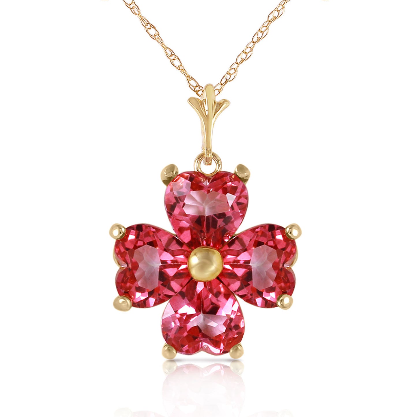 Elegant Petal Pink Topaz Necklace