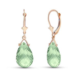 Lunar Glow Green Amethyst Earrings