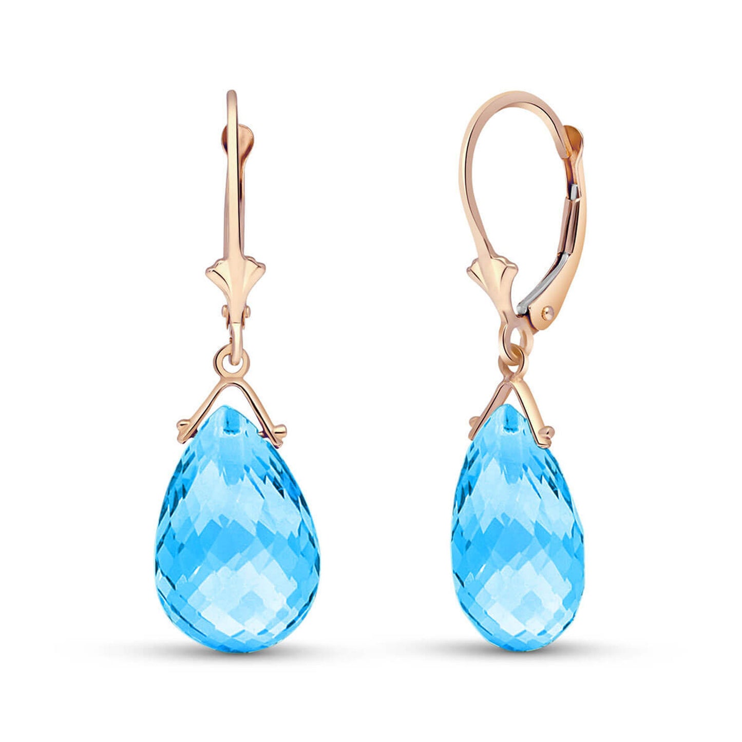 Lunar Glow Blue Topaz Earrings