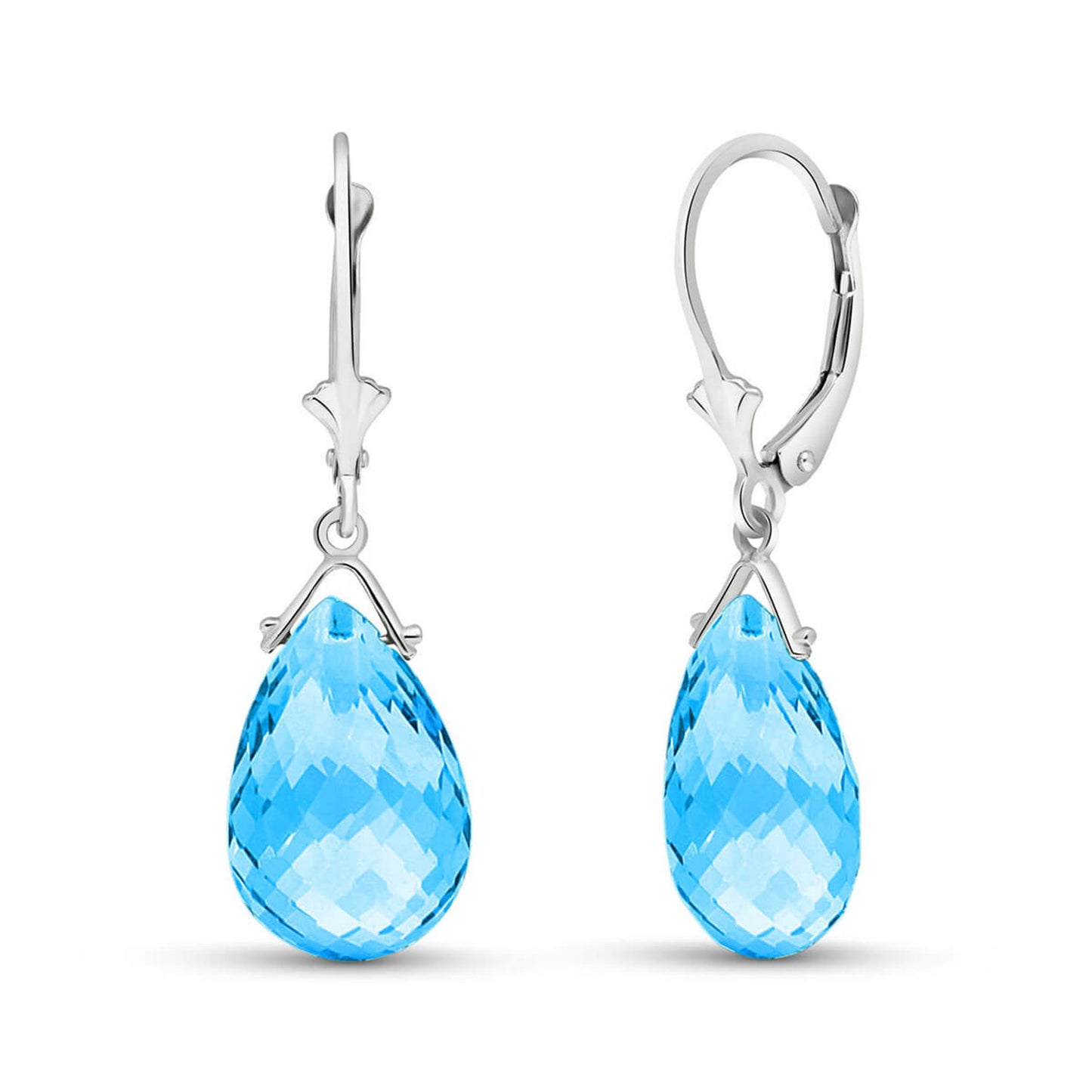 Lunar Glow Blue Topaz Earrings