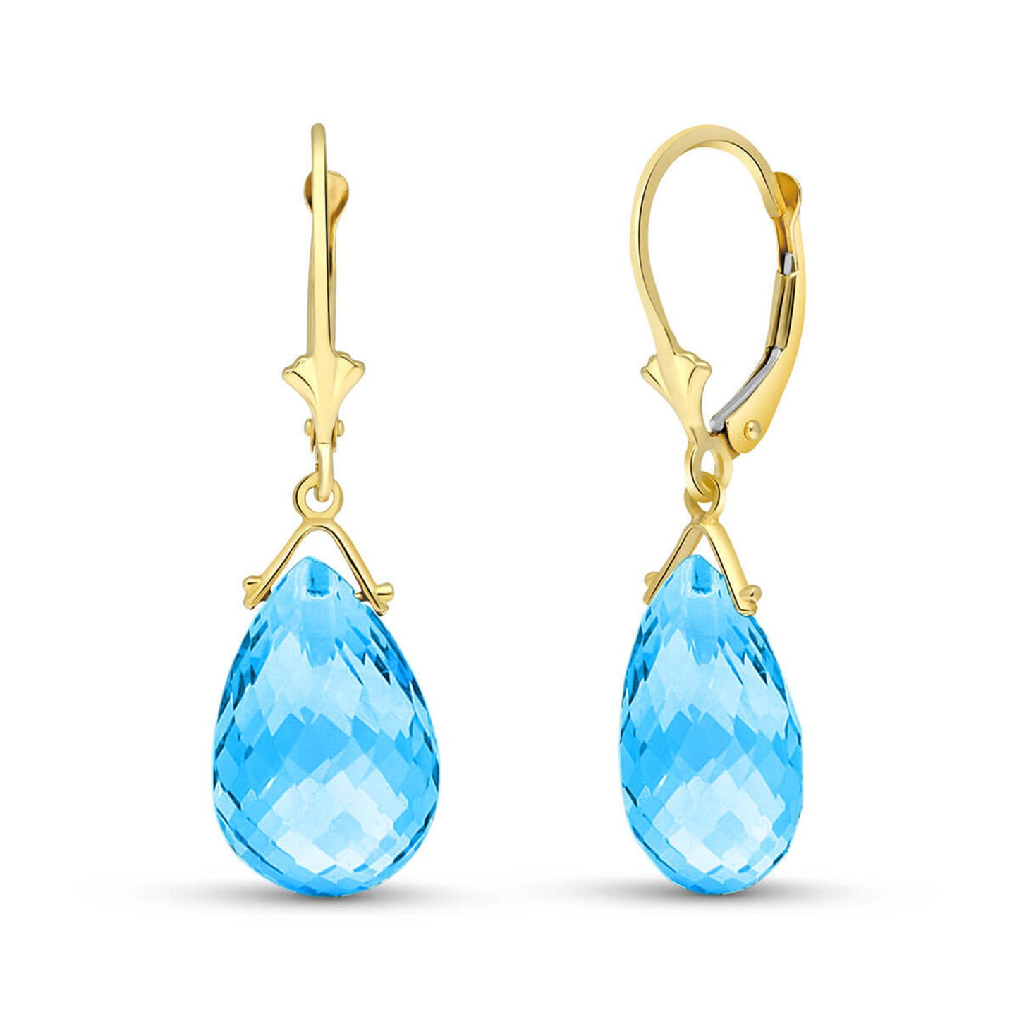 Lunar Glow Blue Topaz Earrings
