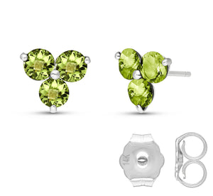 Petal Prism Peridot Earrings