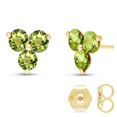 Petal Prism Peridot Earrings