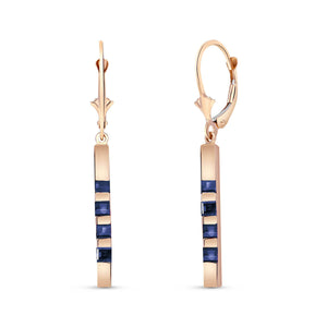 Evergreen Harmony Sapphire Leverback Earrings