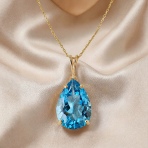 Hidden Light Blue Topaz Necklace