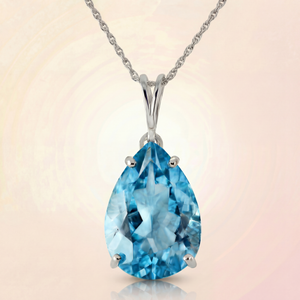 Hidden Light Blue Topaz Necklace