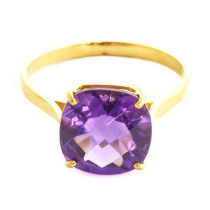 Elegant Spark Purple Amethyst Ring