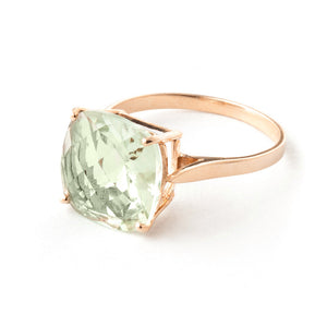 Elegant Spark Green Amethyst Ring