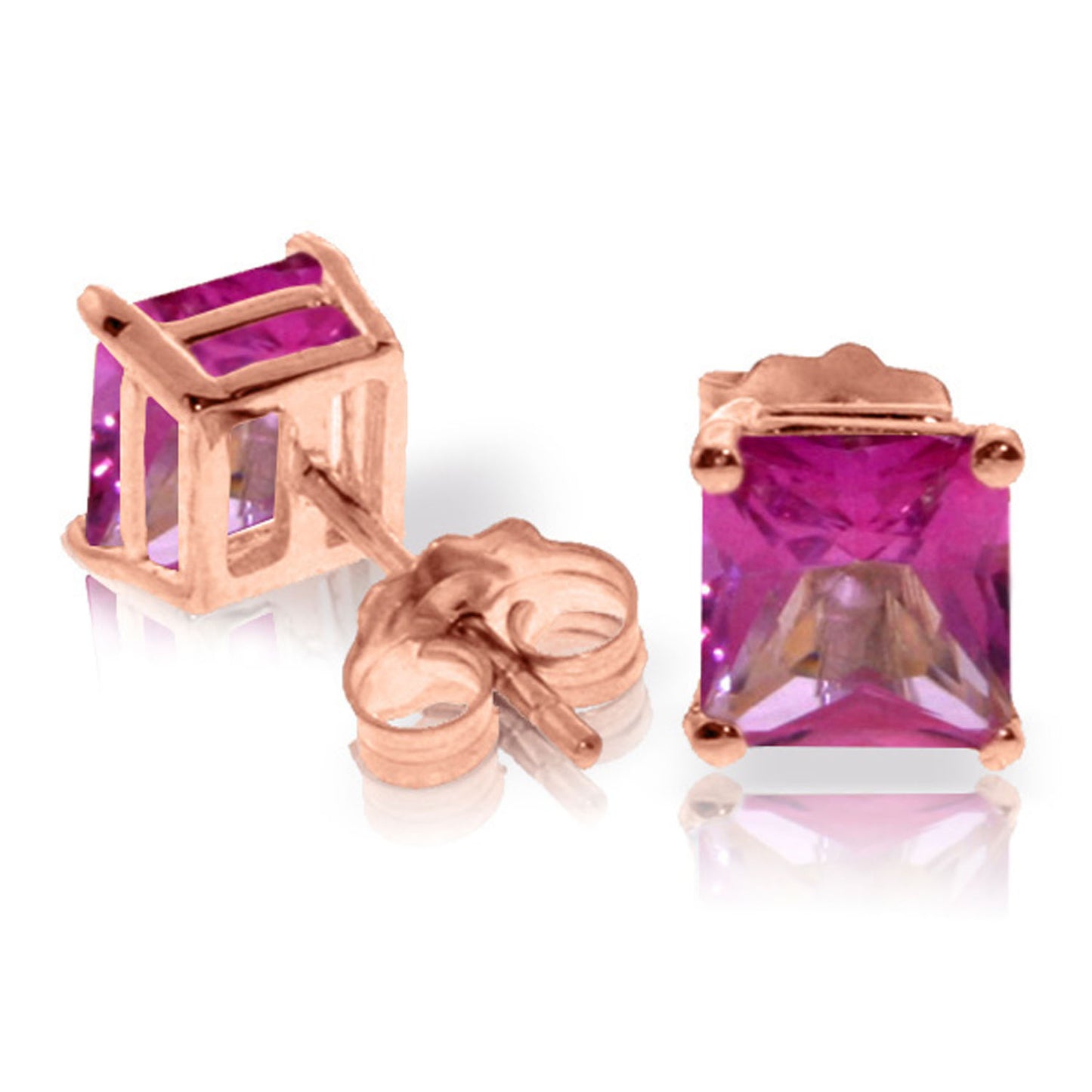 Soulful Edge Pink Topaz Earrings