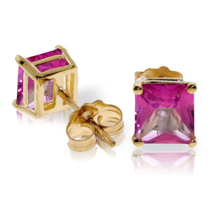 Soulful Edge Pink Topaz Earrings
