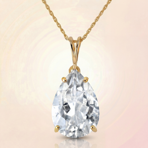 Hidden Light White Topaz Necklace
