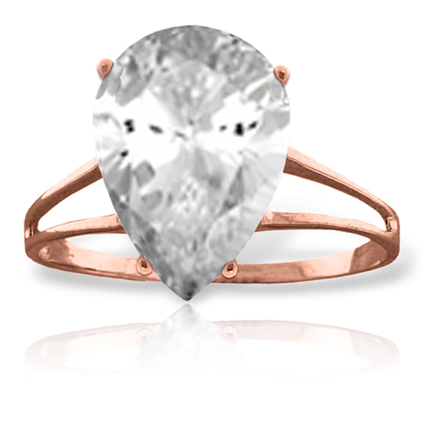 Essential Droplet White Topaz Ring
