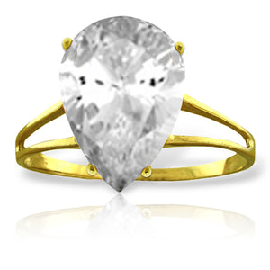 Essential Droplet White Topaz Ring