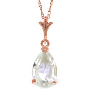 Gentle Droplet White Topaz Necklace
