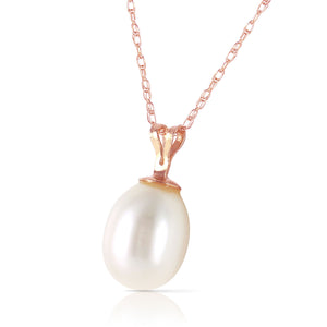 4 Carat 14K Solid Gold Hope On A Chain Pearl Necklace