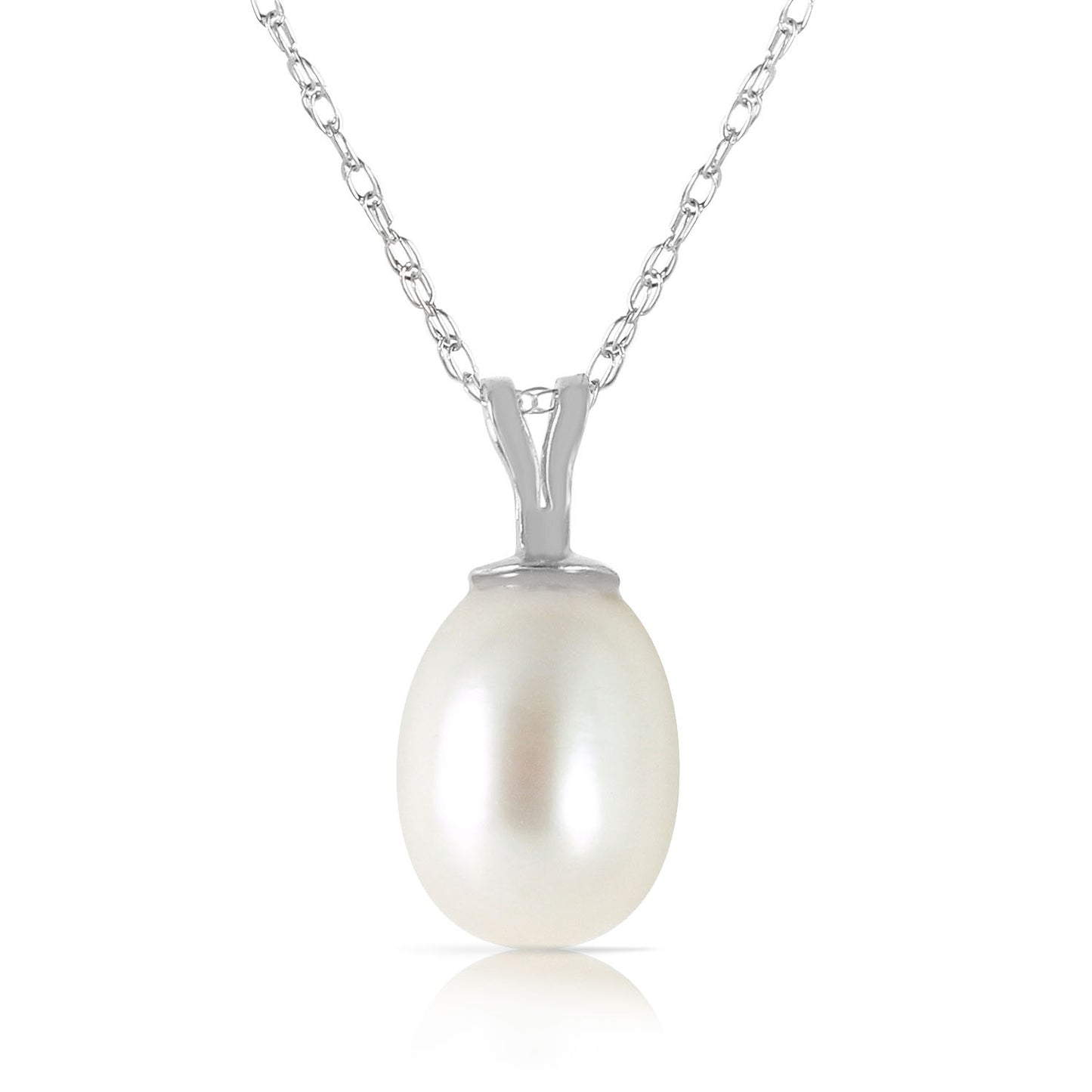 4 Carat 14K Solid Gold Hope On A Chain Pearl Necklace