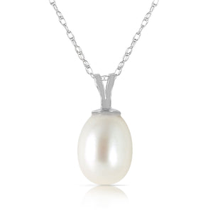 4 Carat 14K Solid Gold Hope On A Chain Pearl Necklace