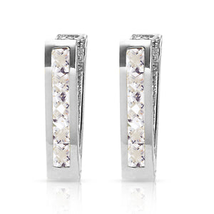 Huggie Haven White Topaz Earrings