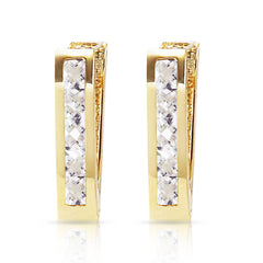 Huggie Haven White Topaz Earrings
