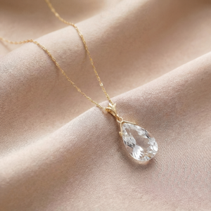 Lunar Glow White Topaz Necklace