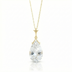 Lunar Glow White Topaz Necklace