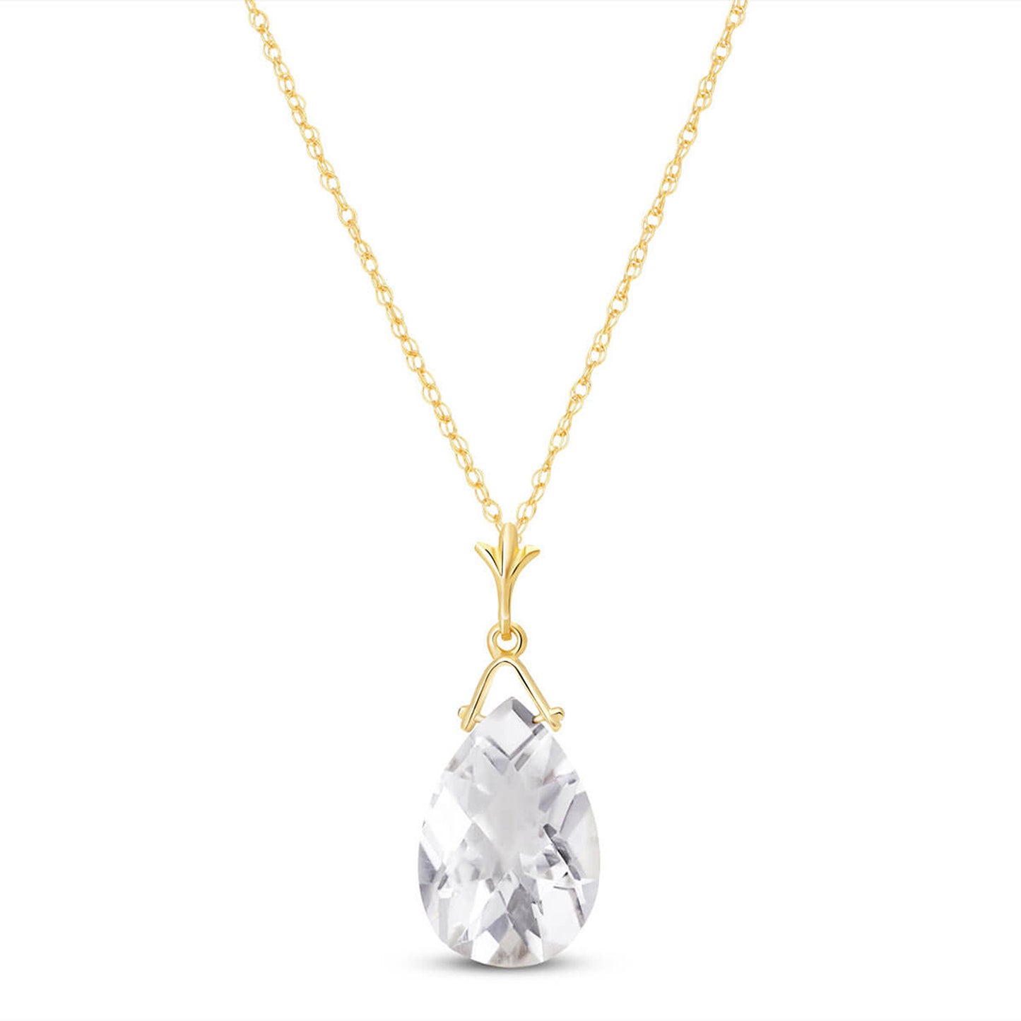 Lunar Glow White Topaz Necklace