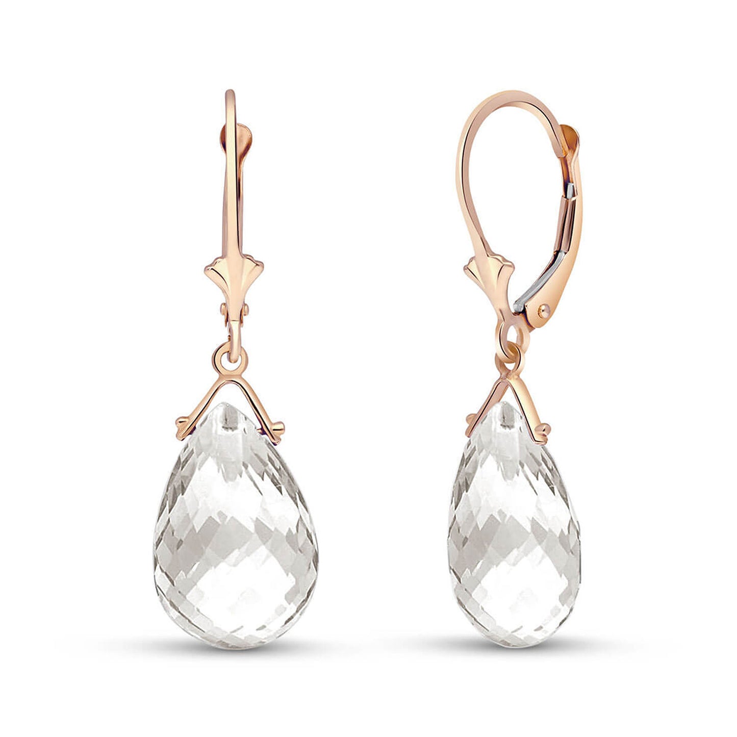 Lunar Glow White Topaz Earrings
