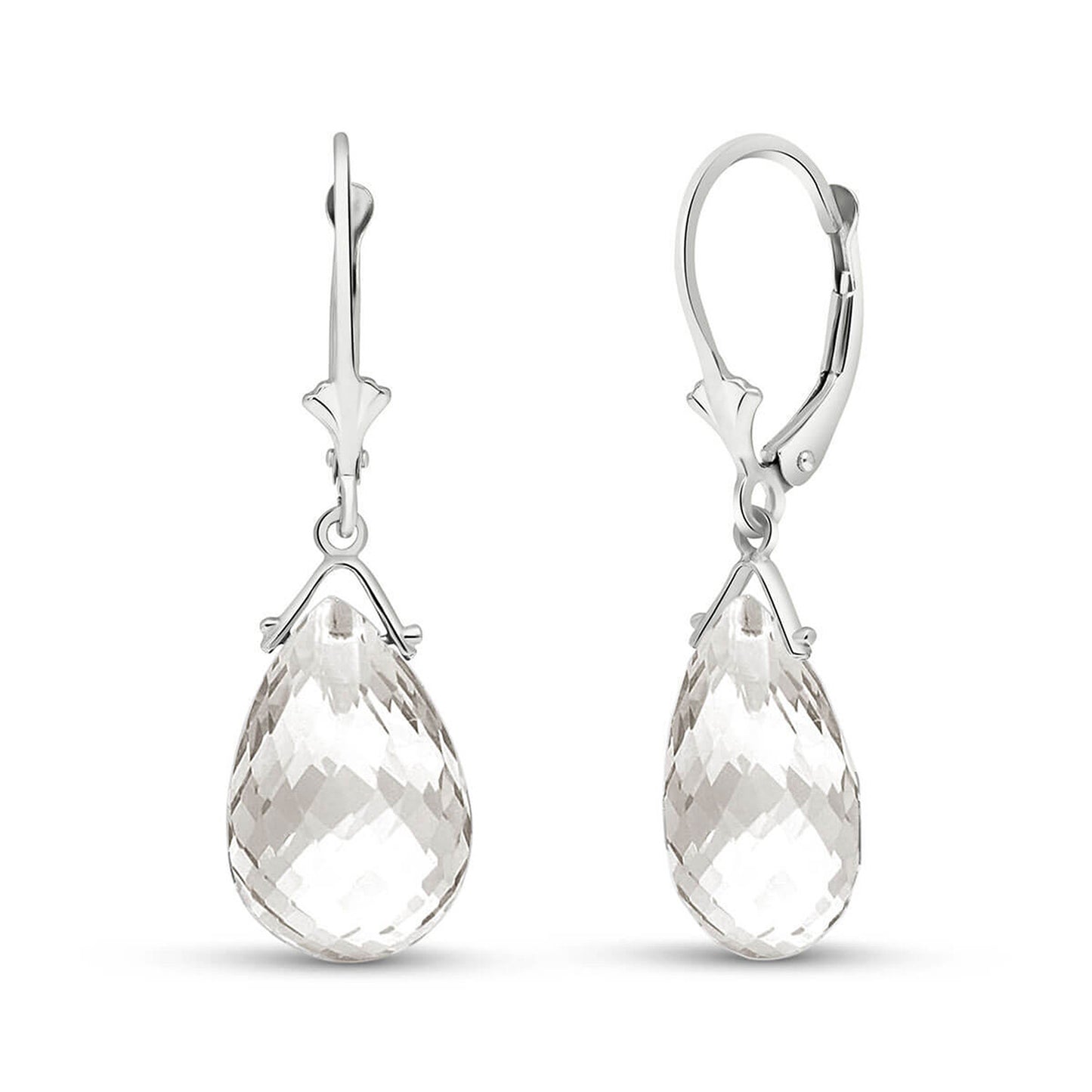 Lunar Glow White Topaz Earrings