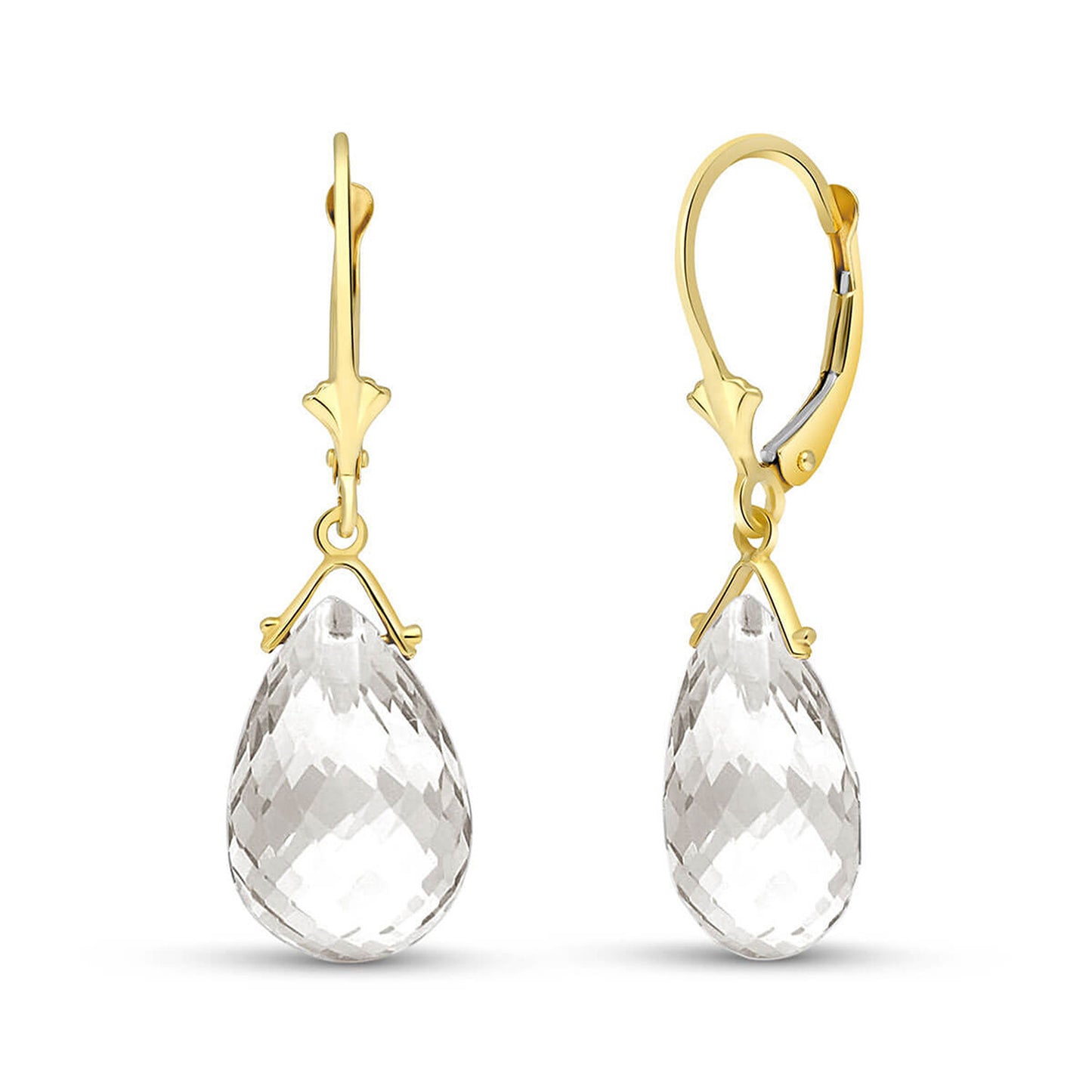 Lunar Glow White Topaz Earrings